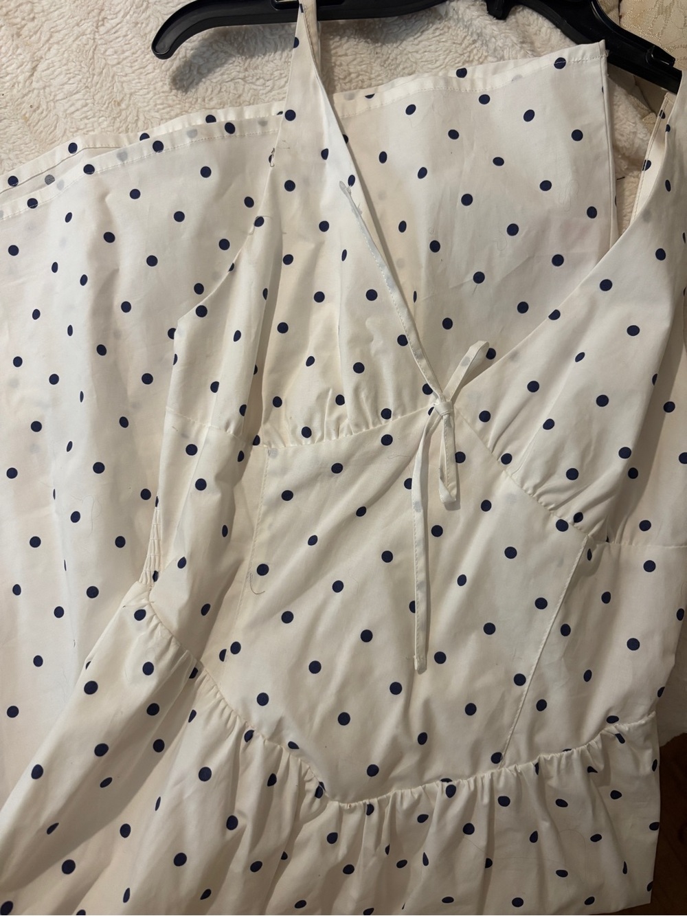 Millie Bobby Brown White Polka Dot Dress